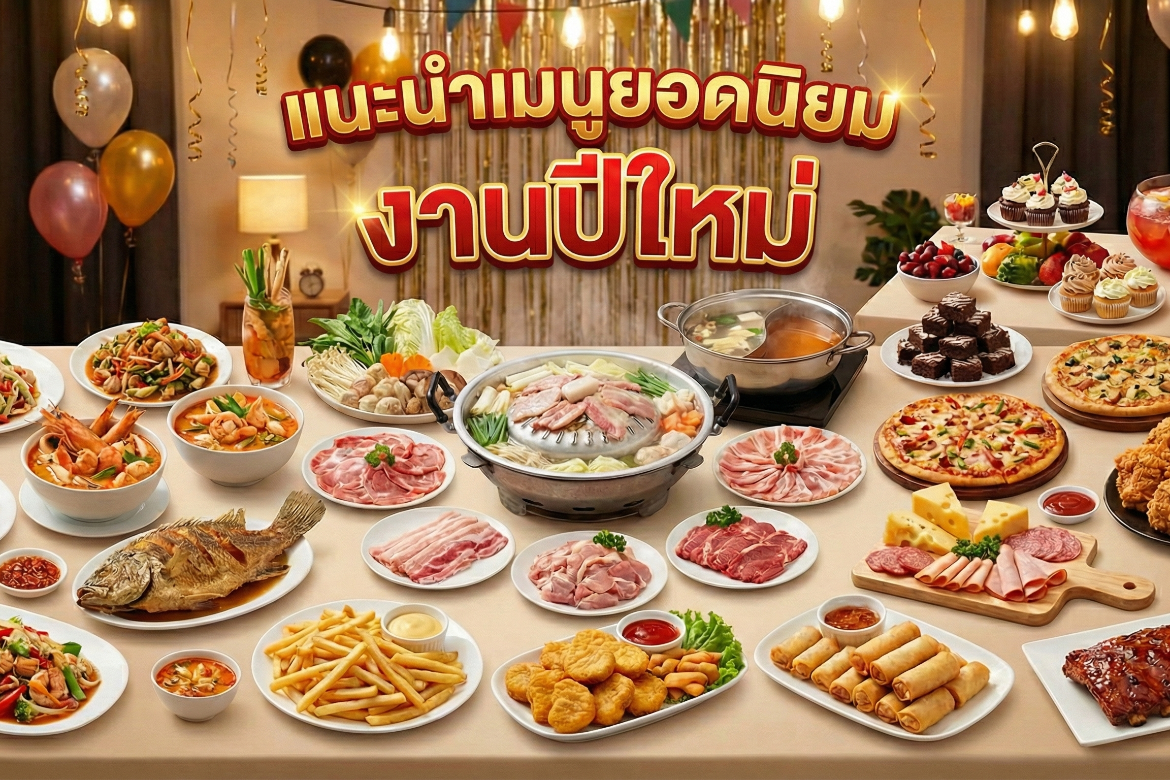 เมนูปีใหม่ แนะนำเมนูยอดนิยม สำหรับจัดเลี้ยงปีใหม่